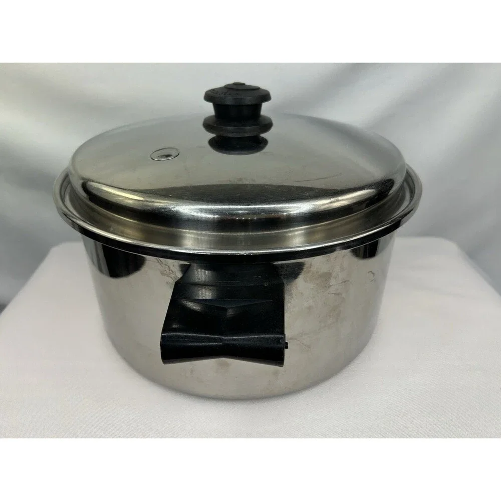Saladmaster Stainless Steel 18-8 Tri Clad 6 Quart Stock Pot with Vapo Lid USA